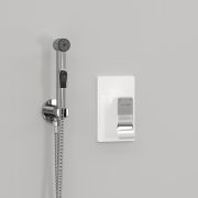 A010656WHITE Встраиваемый комплект для биде со шлангом 100 см