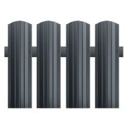 Евроштакетник металлический рез прямой (7024 графит Двухсторонний ) 113*0.5 мм