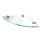 K-533POLISHED GOLD Полка  стеклянная угловая