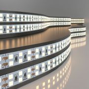 Лента светодиодная 240 LED 18 Вт IP20 двухрядная 3300К теплый белый 2835 24V 240Led 18W IP20