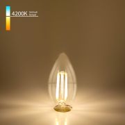 Филаментная светодиодная лампа «Свеча» C35 9W 4200K E14 (CW35 прозрачный) BLE1426