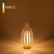 Филаментная светодиодная лампа «Свеча» C35 9W 3300K E14 (CW35 прозрачный) BLE1409